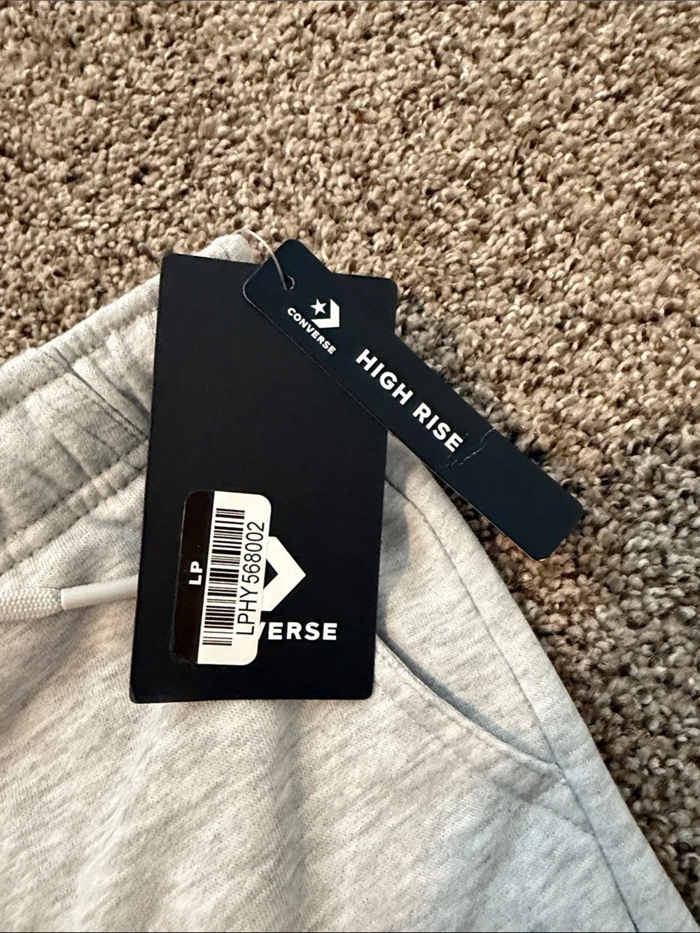 Converse Kids Light Gray Wide-Leg Sweatpants